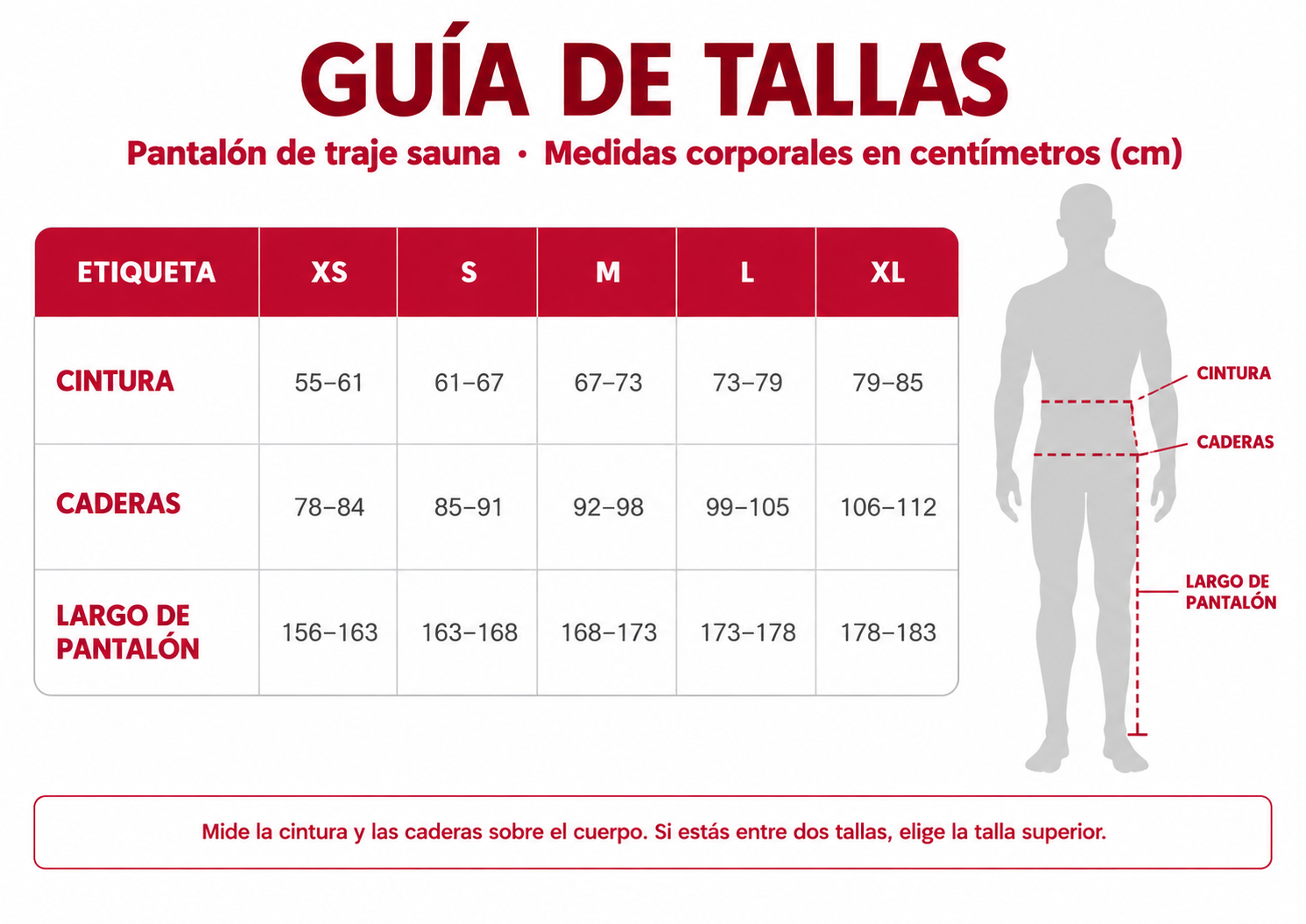 Guía de tallas